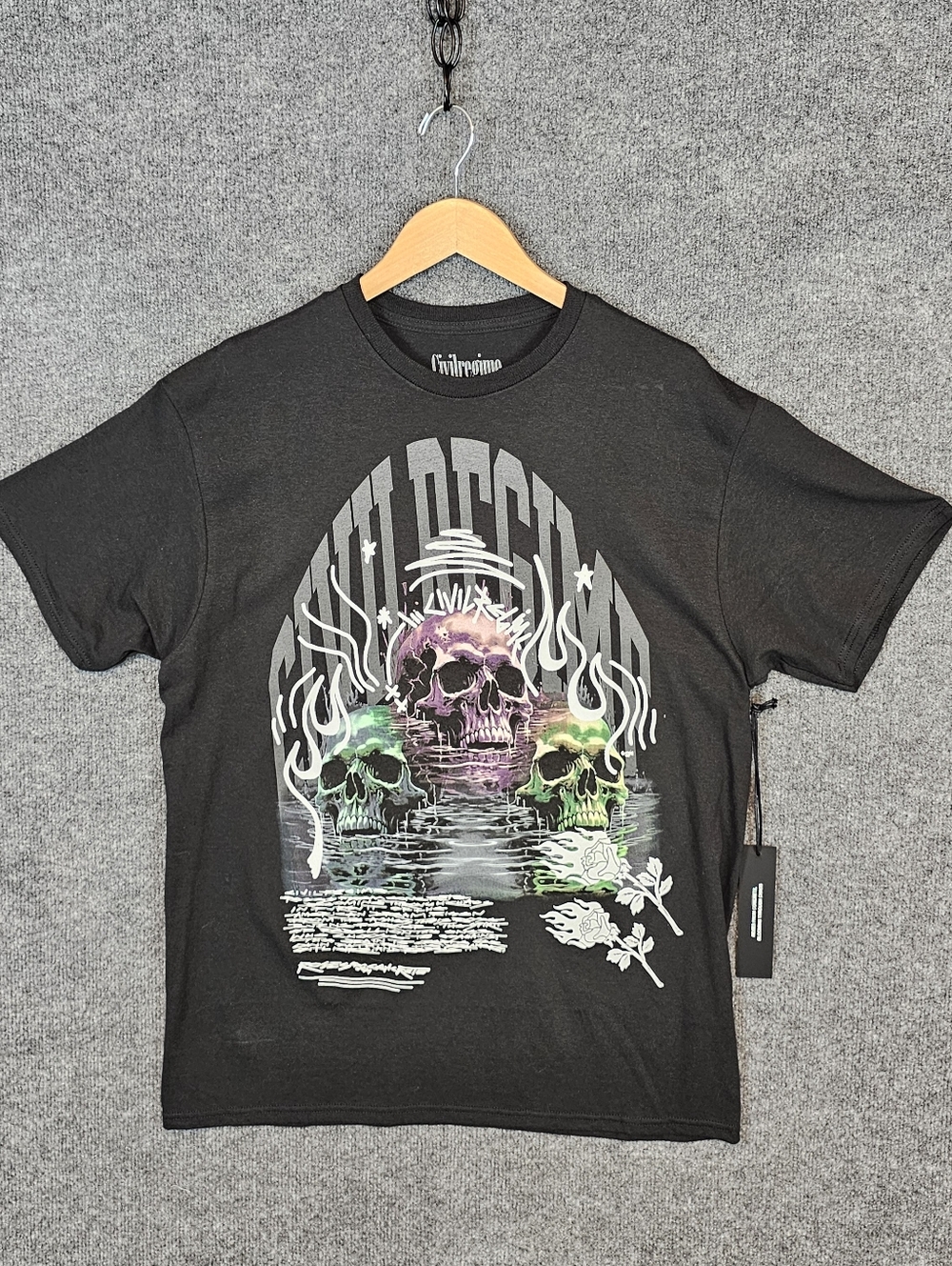 CIVIL REGIME "Depths of Chaos' Skull Graphic Tee